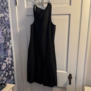 J. Crew Classic Black pleated knee length suiting dress